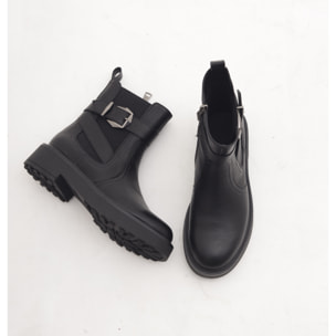 STIVALETTO ELASTICO E ZIP NERO