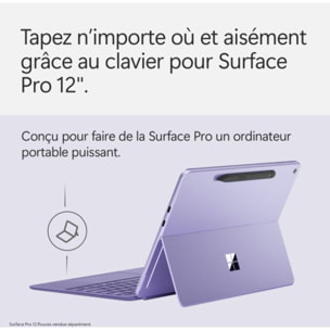 Clavier MICROSOFT Clavier + Stylet Violet Surface Pro 12''