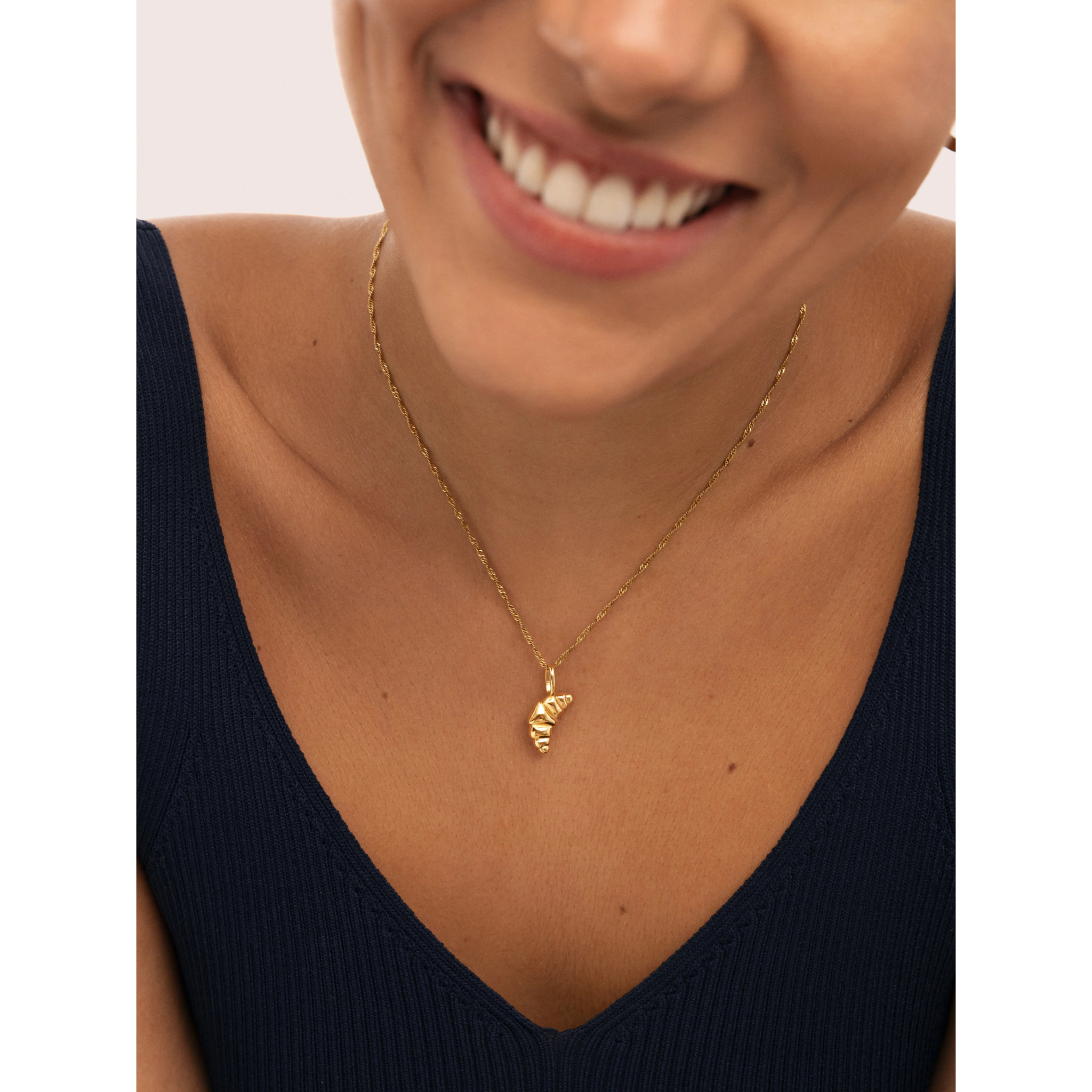 Charm Croissant Placcato Oro