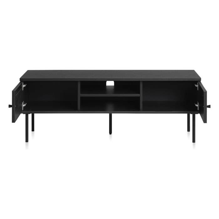 Meuble de télévision hêtre et canage sogno 204x46cm