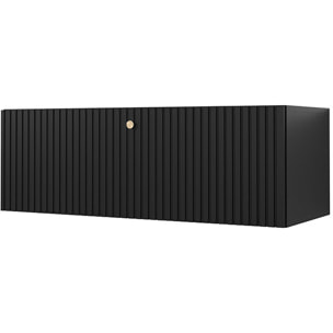 Meuble TV Suspendu "Waldi Riflo" - 100 x 34 x 40 cm - Noir