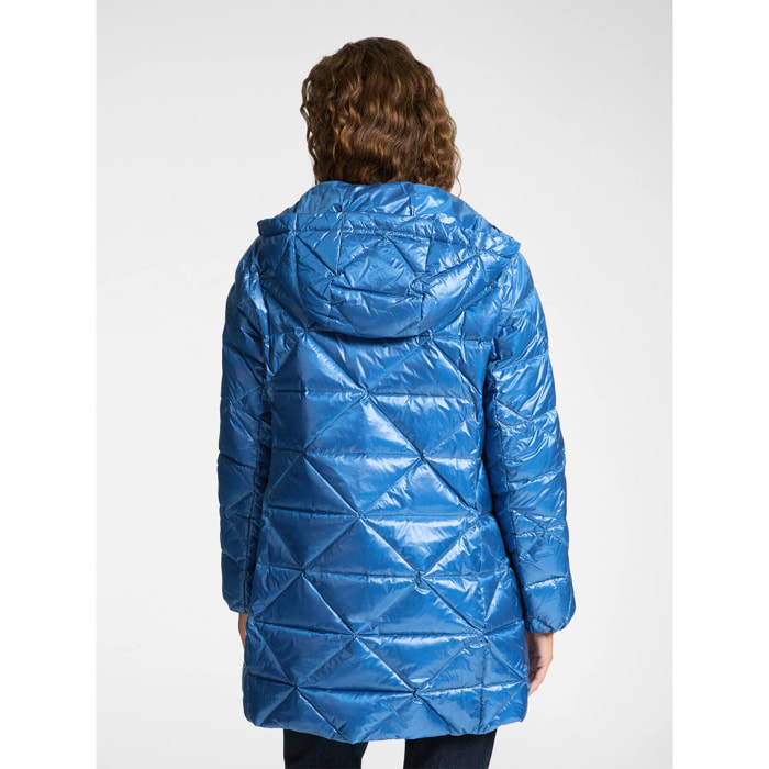 Elena Mirò - Chaqueta acolchada con capucha - Azul