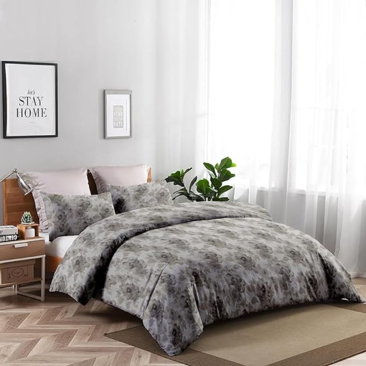 Sacco copripiumino in cotone con federe coordinate, set letto morbido e traspirante, leggero e resistente per uso quotidiano, tessuto certificato sicuro sulla pelle, facile da lavare e durevole, ideale per comfort notturno