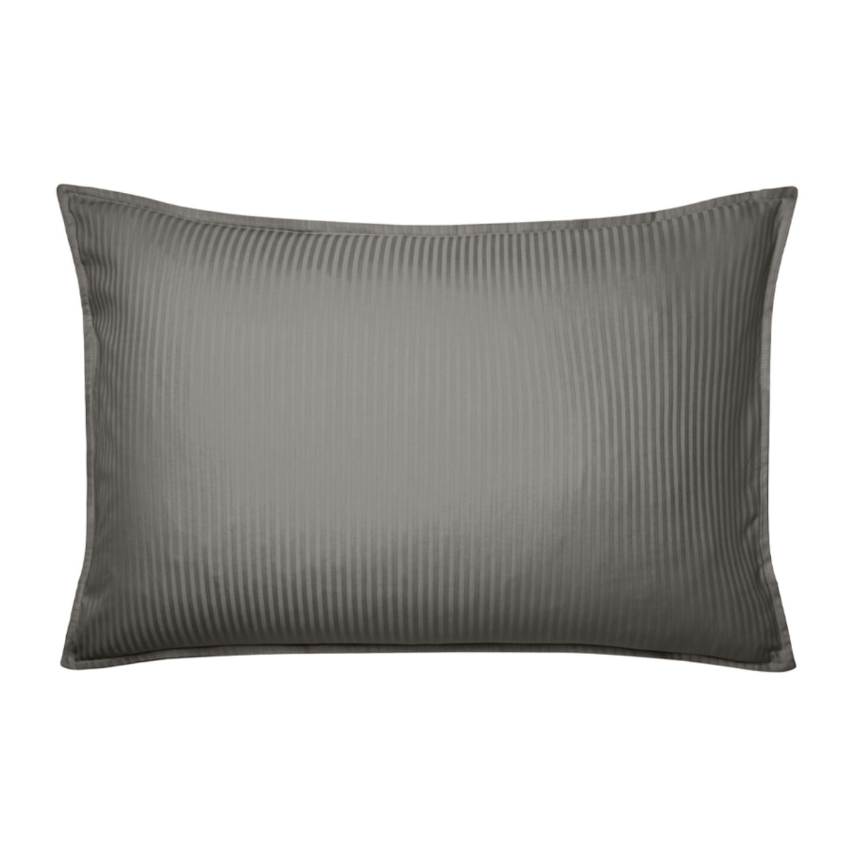 Taie d'oreiller unie en satin de coton, GRAND HOTEL, Gris Zinc