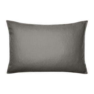 Taie d'oreiller unie en satin de coton, GRAND HOTEL, Gris Zinc