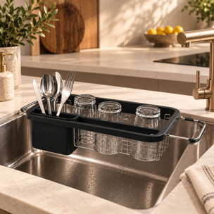 Egouttoir extensible 34.5-48cm en polypropylène et inox