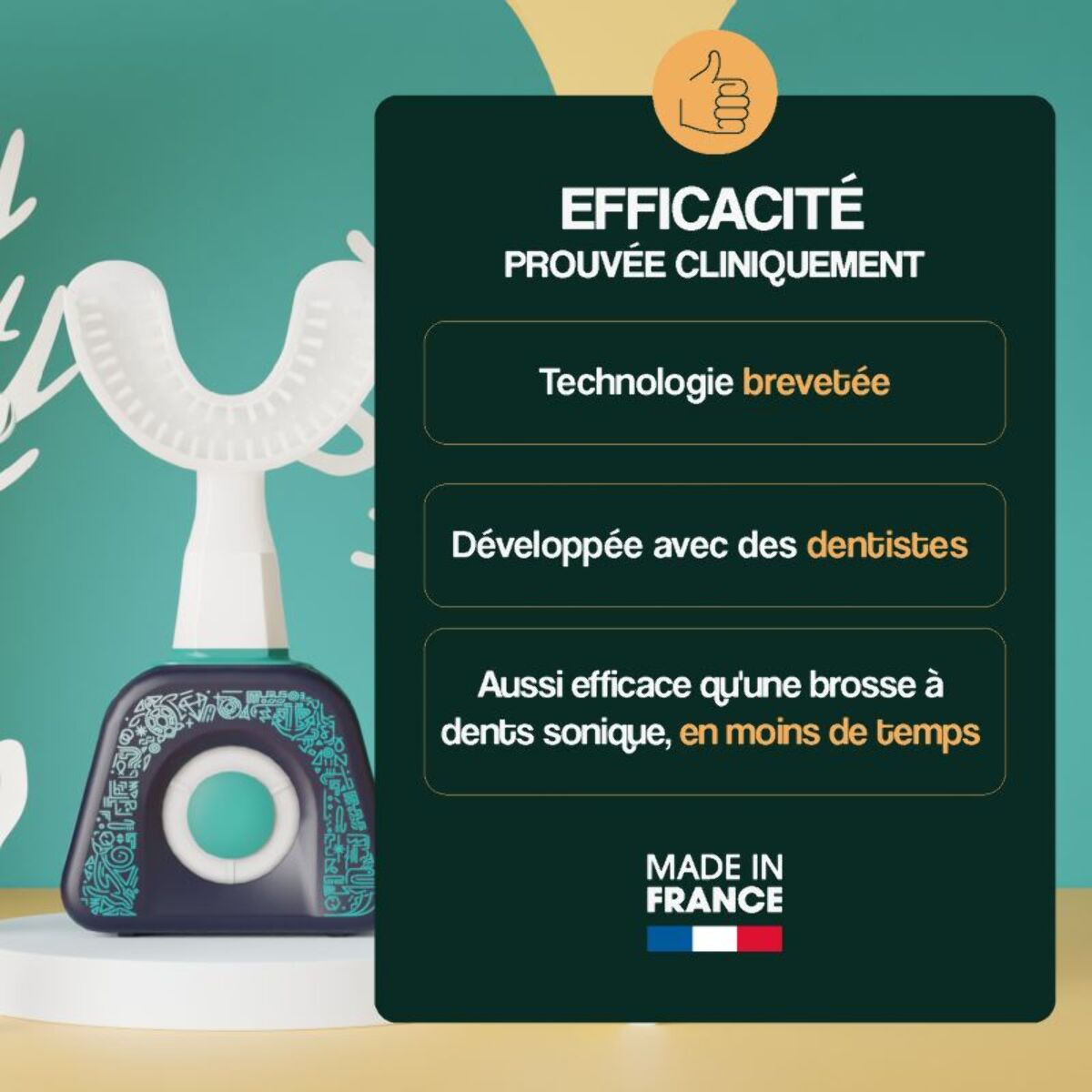 Brosse à dents électrique YBRUSH NylonStart Kids pour enfants