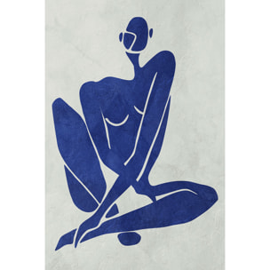 Tableau organique femme bleue  Tableau alu Dibond