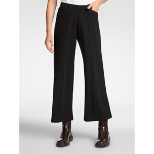 Elena Mirò - Pantaloni cropped in scuba leggero - Nero