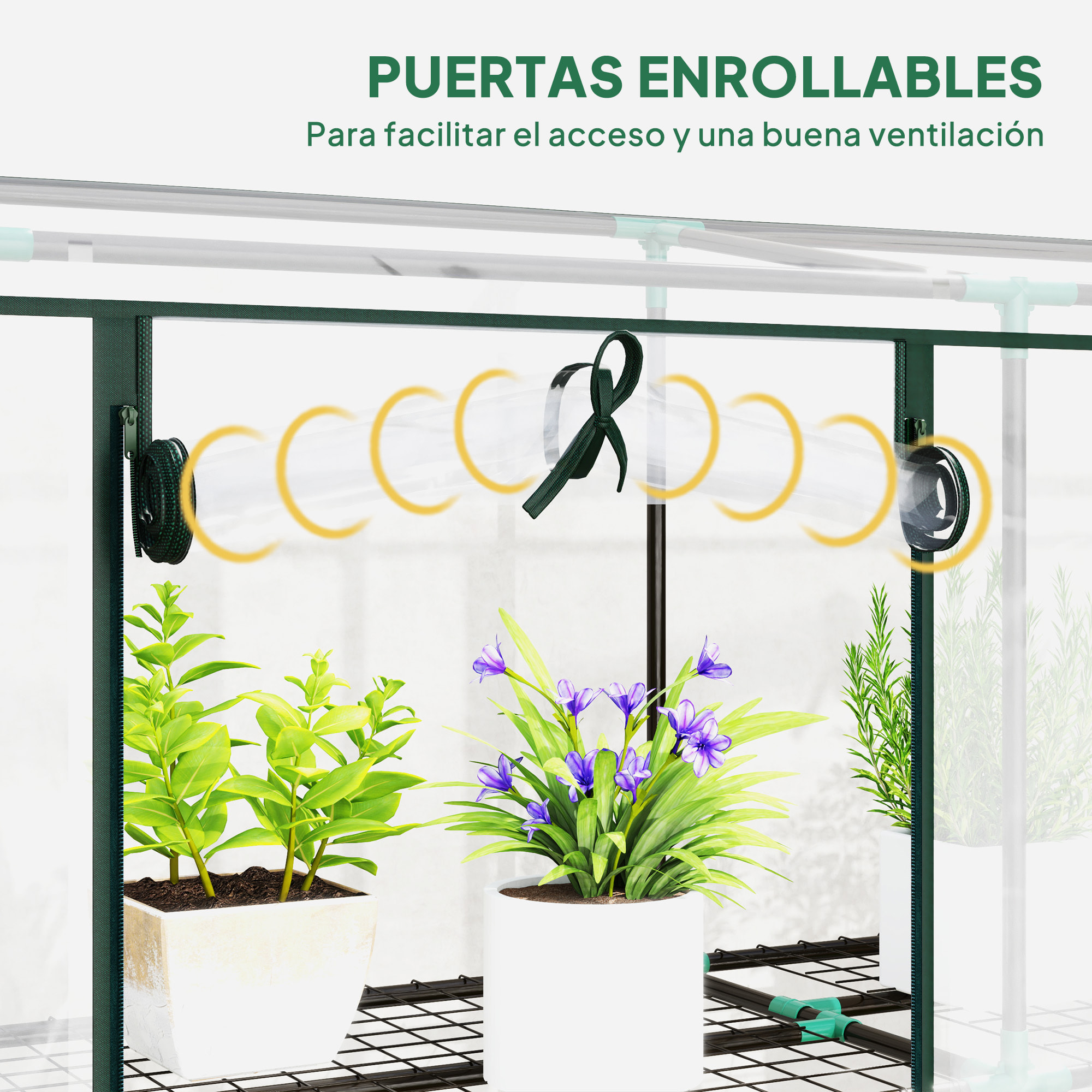 Invernadero Pequeño Invernadero de Exterior con Estantes de 3 Niveles Puertas con Cremallera y Marco de Acero Invernadero para Cultivar Plantas Flores 215x46x151 cm Transparente