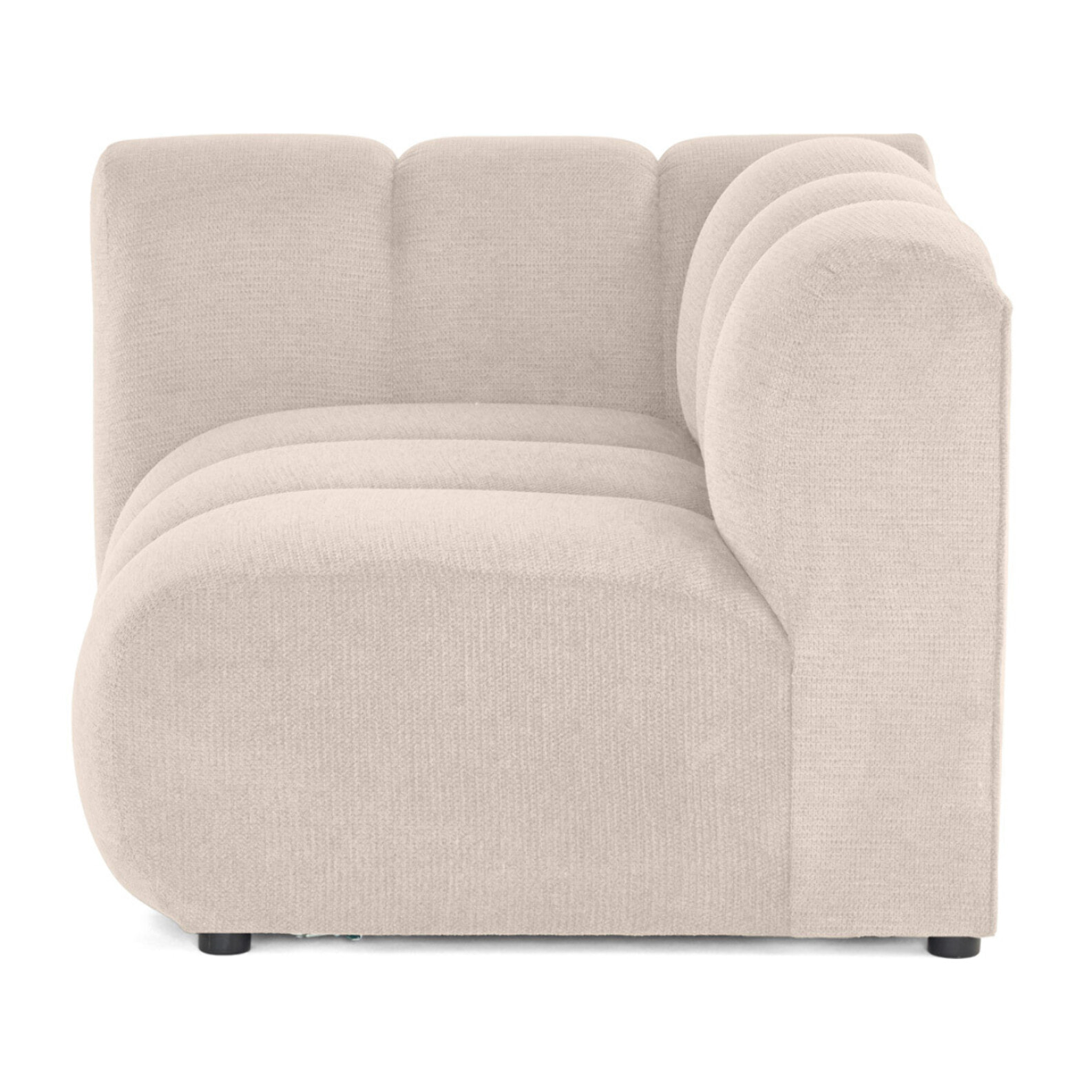 Debbie - module d'assise gauche en tissu texturé - Beige