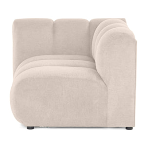 Debbie - module d'assise gauche en tissu texturé - Beige
