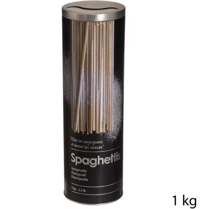 Boîte à spaghettis métal "Black Edition" noir
