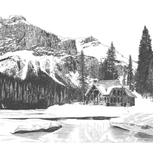 Papier peint chalet Intissé