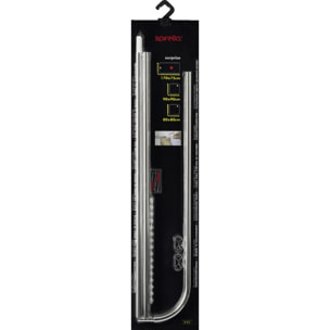 Barre tringle pour rideau de douche d'angle à fixer en Alu SURPRISE 170x75cm Finition Brillante - Spirella
