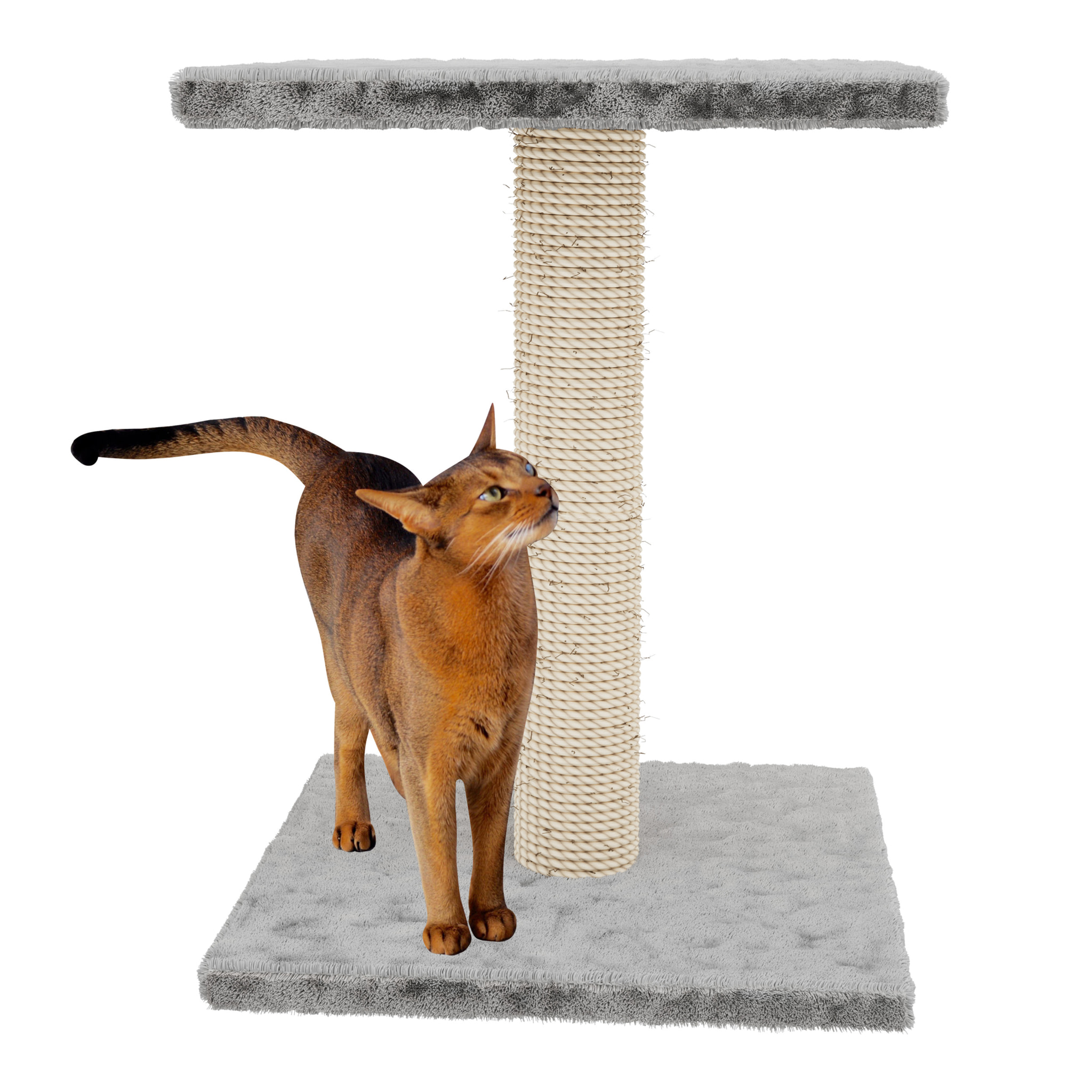 Albero per Gatto con Graffiatoio Cuccia Giocattolo Gatti Parco Giochi Tiragraffi in Sisal Naturale 69 x 40 x 40 cm