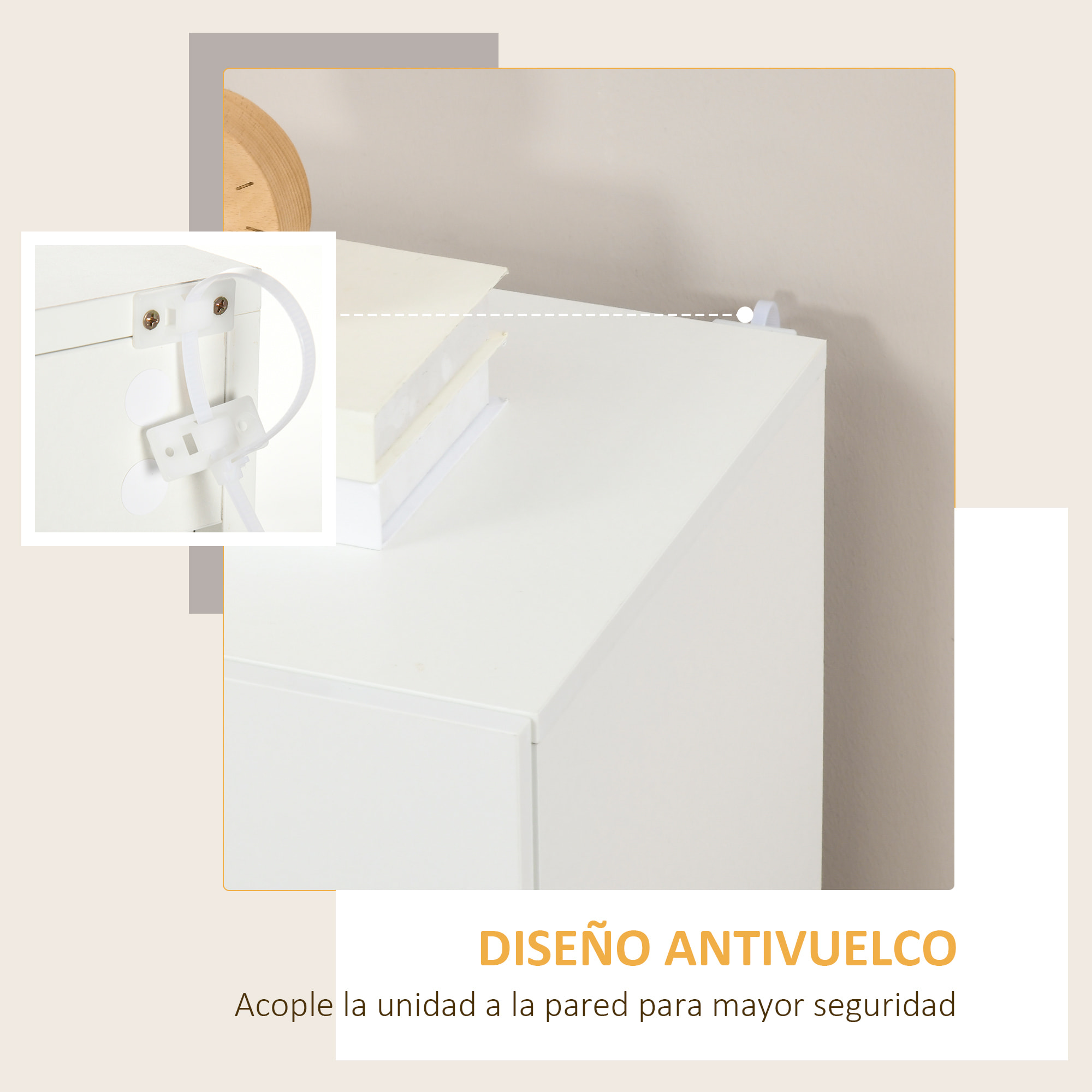 Aparador de Salón Armario Auxiliar con 2 Puertas de Alto Brillo y Estantes Ajustables para Dormitorio Cocina Comedor Pasillo 70x40x88 cm Blanco