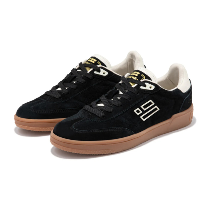 Zapatillas Bajas Piel Serraje Rebel Basic Flag Negro D.Franklin