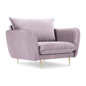 Fauteuil "Vienna" en velours lavande