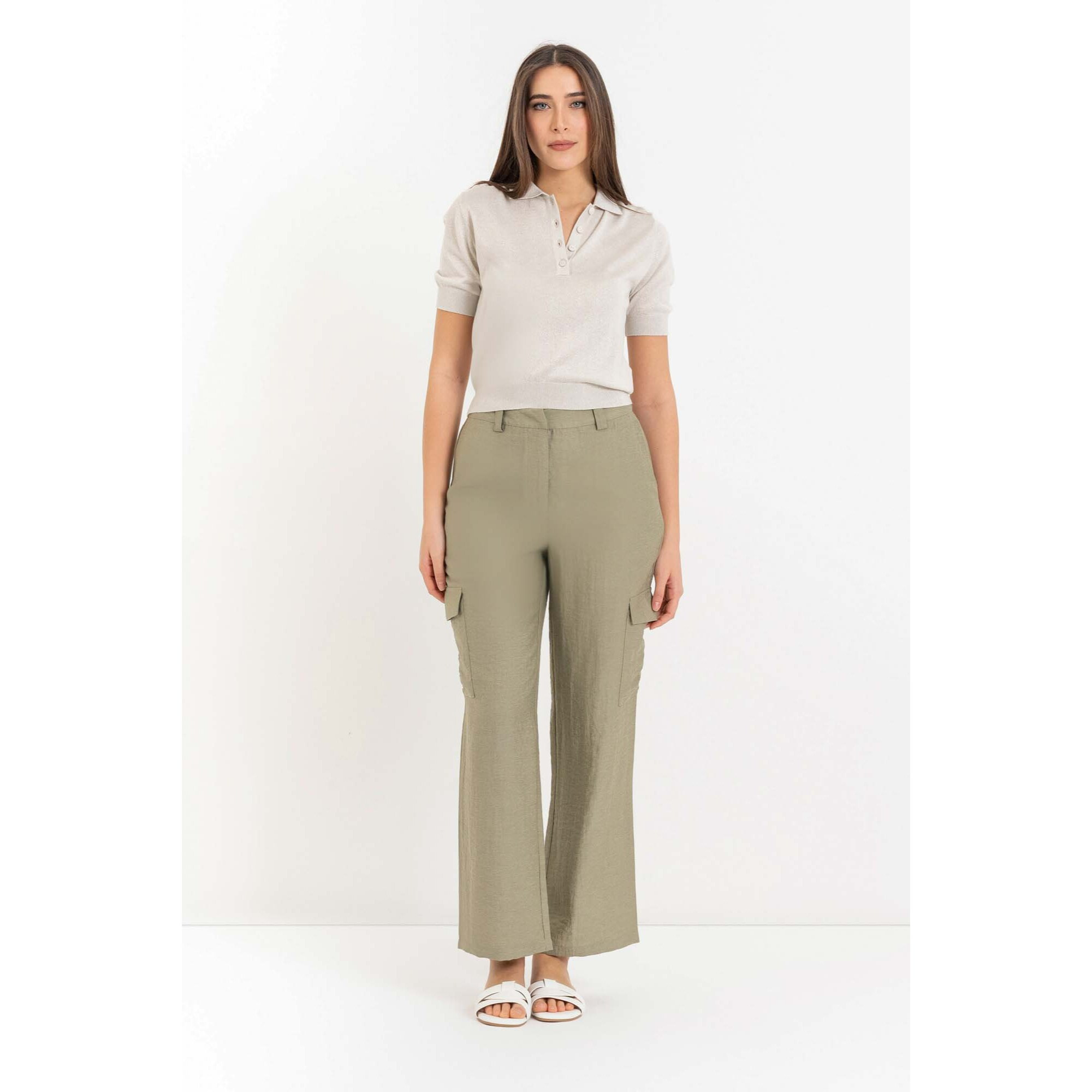 Kocca - Pantaloni cargo a vita alta Donna