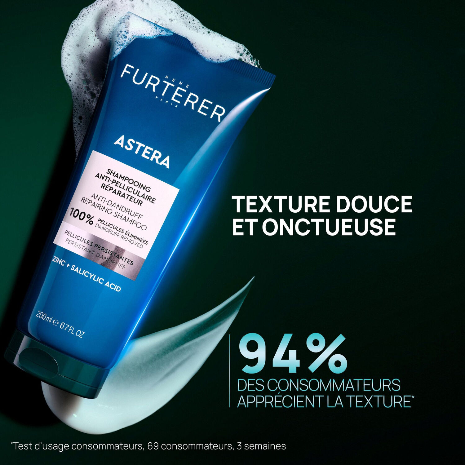 Astéra - Shampooing Anti-Pelliculaire Réparateur Pellicules Persistantes