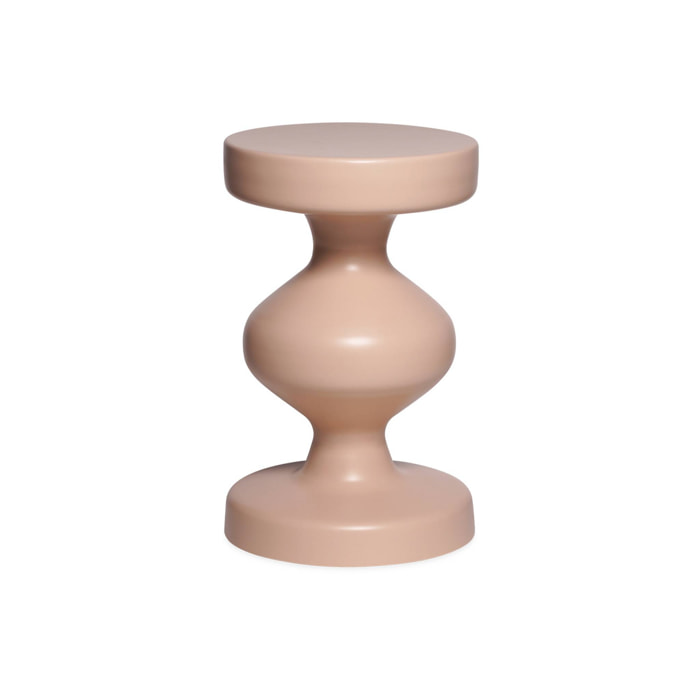 Table d'appoint. bout de canapé. table de chevet en métal. rose. Hawa Ø29.5 x H 47cm