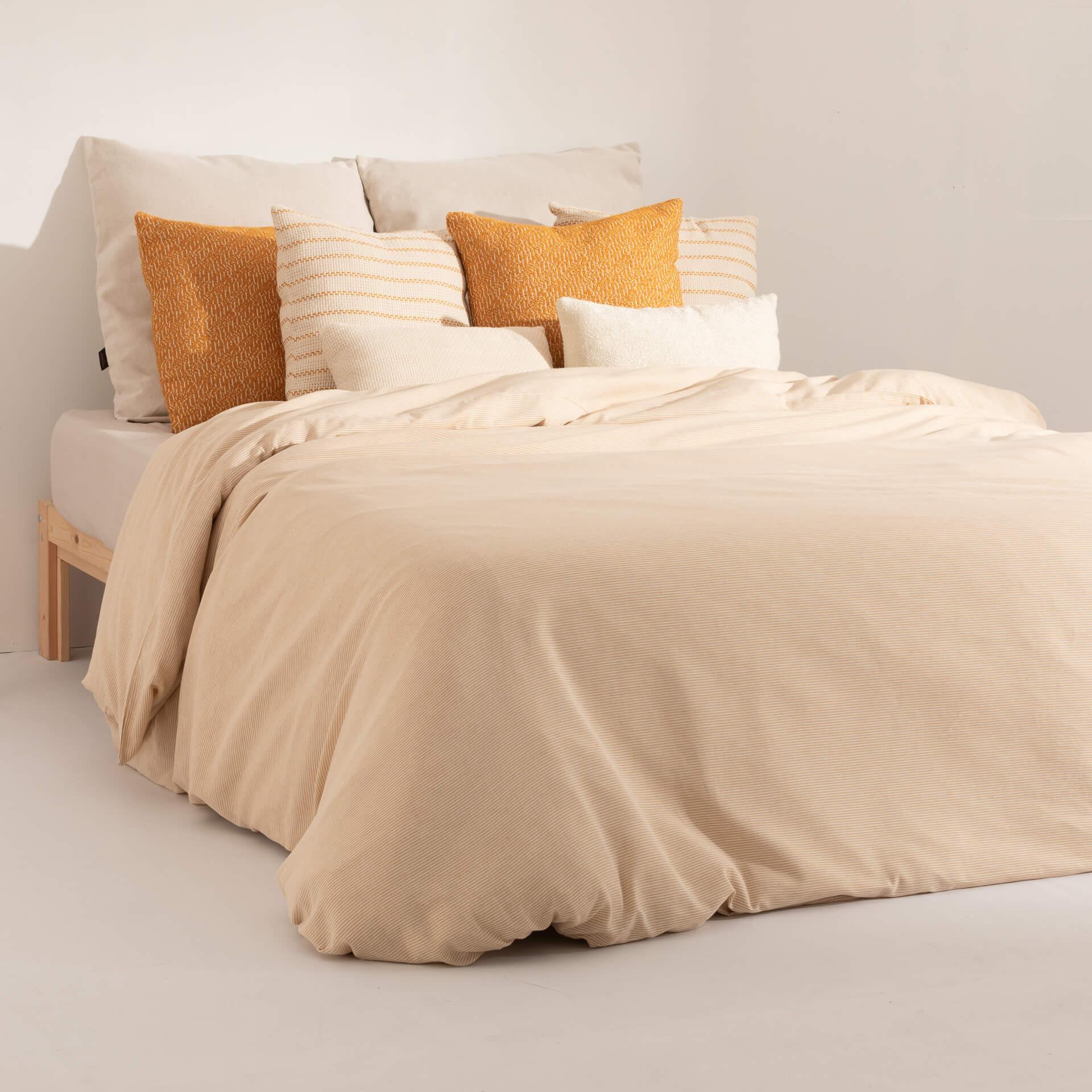 Housse de couette jacquard Jávea Petit Amber Gold