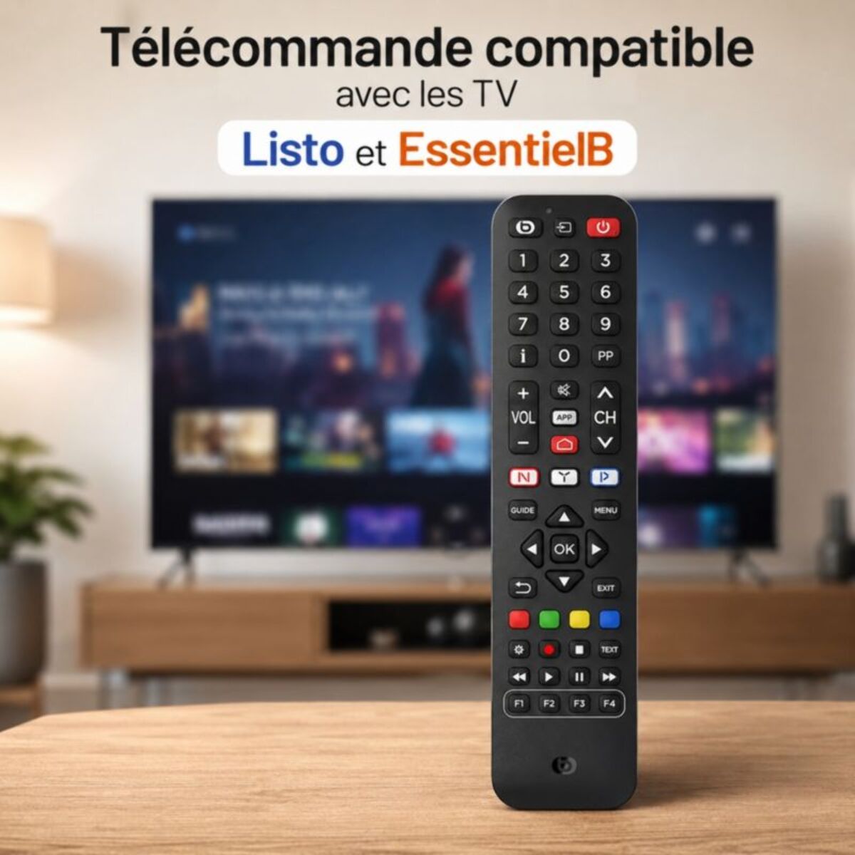 Télécommande ESSENTIELB pour TV EssB Listo