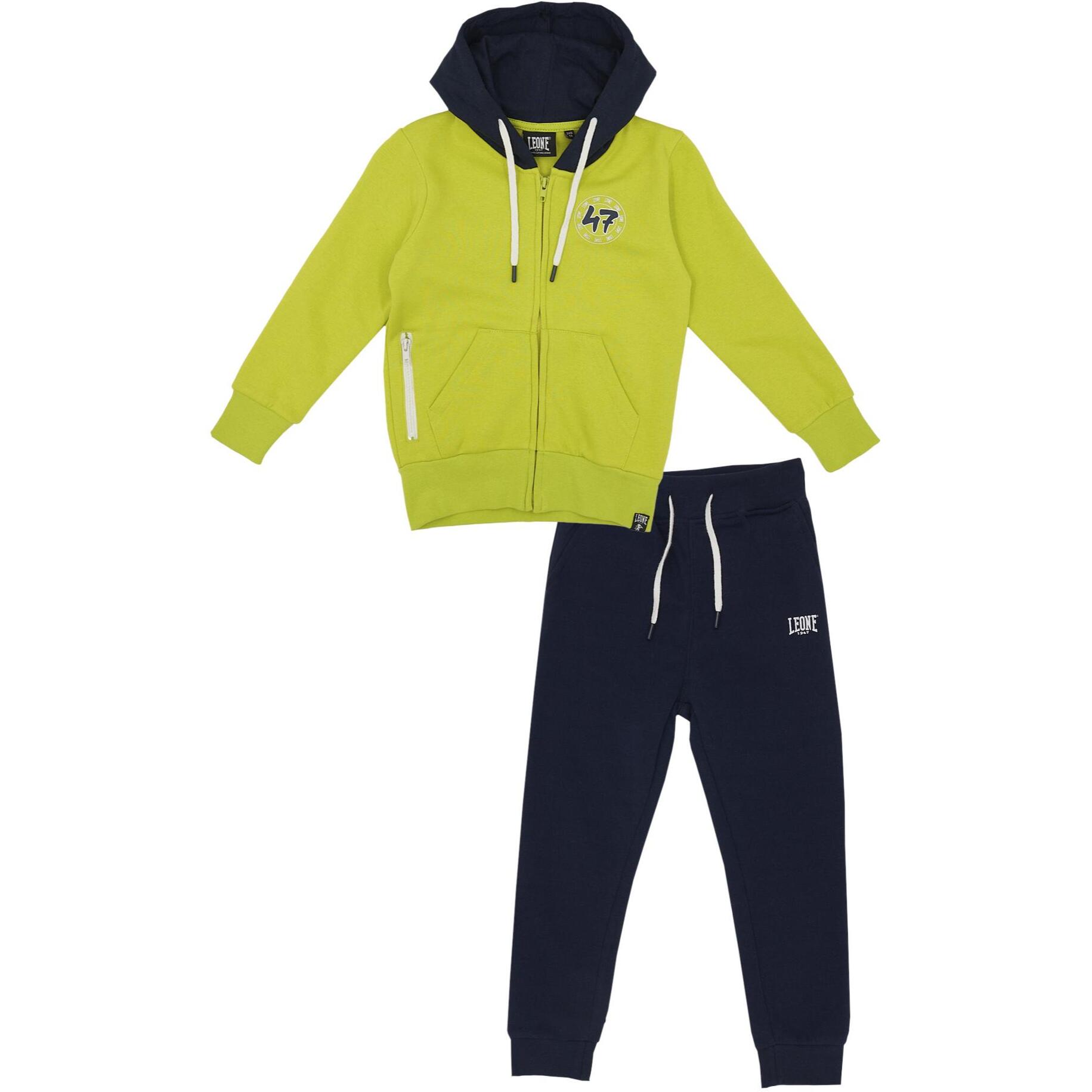 Tuta da bambino con cappuccio e full zip Basic