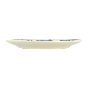 Lot de 6 assiettes à dessert 19cm en porcelaine à imprimé poisson MARIUS