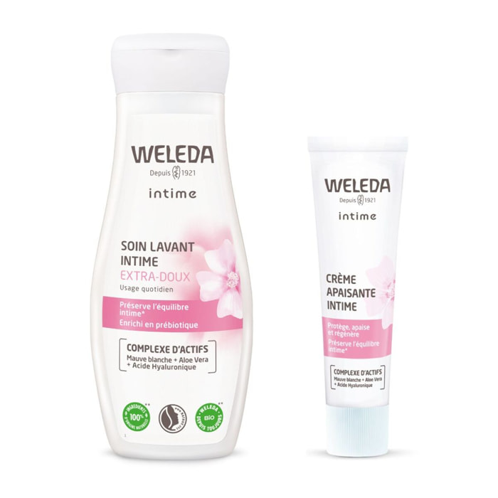WELEDA -  Soin Lavant Intime Extra-Doux 200ml + Crème apaisante Intime 30ml