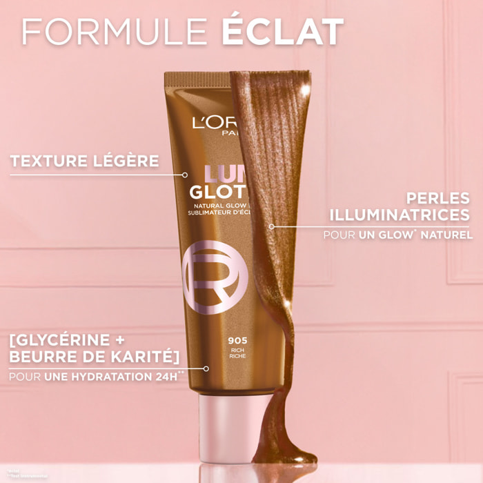 L'Oréal Paris Fluide Enlumineur Eclat Lumi Glotion Eclat Très foncé 905 40ml
