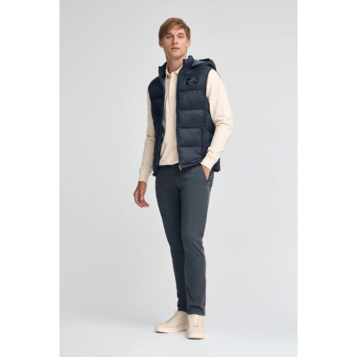 Chaleco ultralight azul marino con logo Polo Club