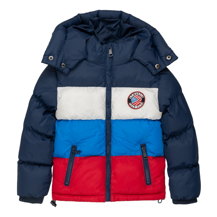 Giubbino nylon con cappuccio Polo Club St Martin Blu