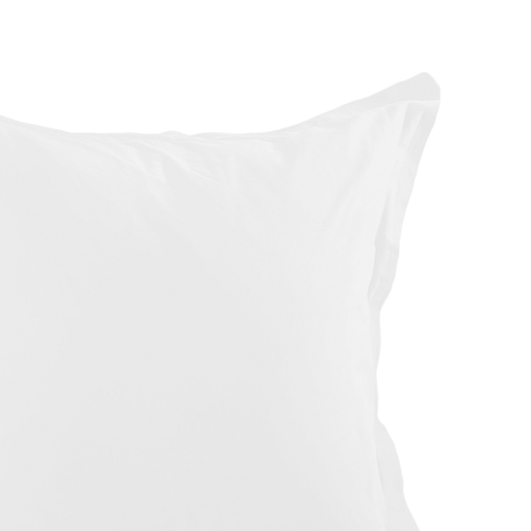Taie d'oreiller unie en coton - Blanc