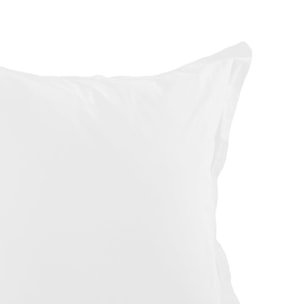 Taie d'oreiller unie en coton - Blanc