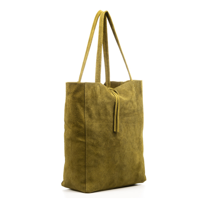 Sefora Borsa Shopper Donna.Pelle autentica Camoscio