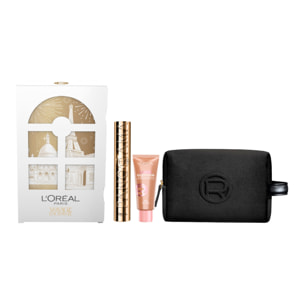Confezione Regalo Natale Voyage Enchanté con Mascara Nero Panorama + Illuminante 903 Medium Glow Mini Lumi Glotion + Pochette Nera