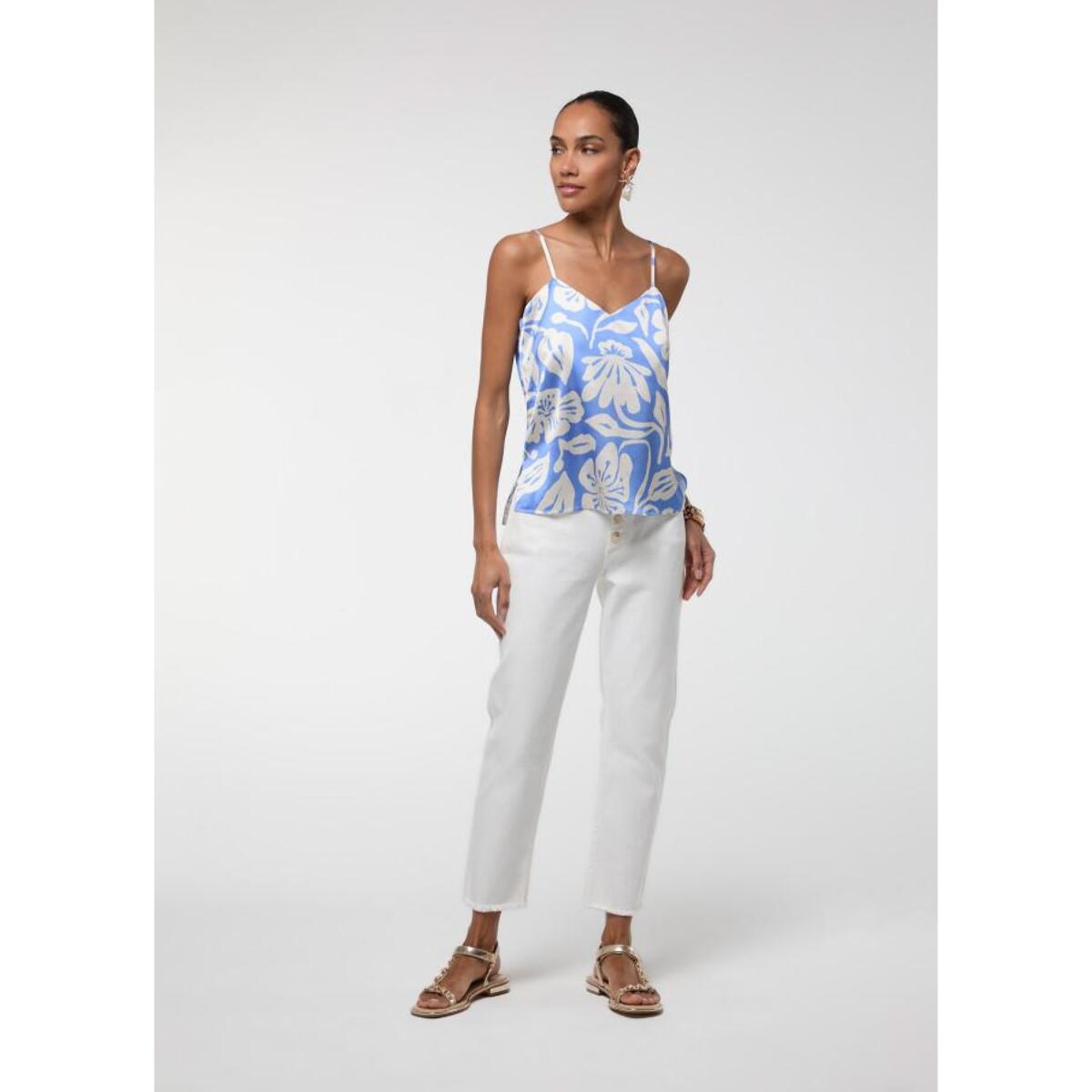 Top Cruiser con bretelle a fiori