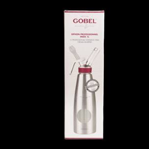 Siphon professionnel inox GOBEL - cuve inox - tête inox - 1L