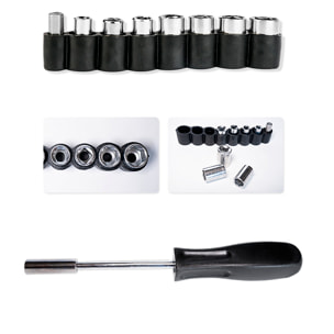 Set di attrezzi domestici con custodia e 26 pezzi.