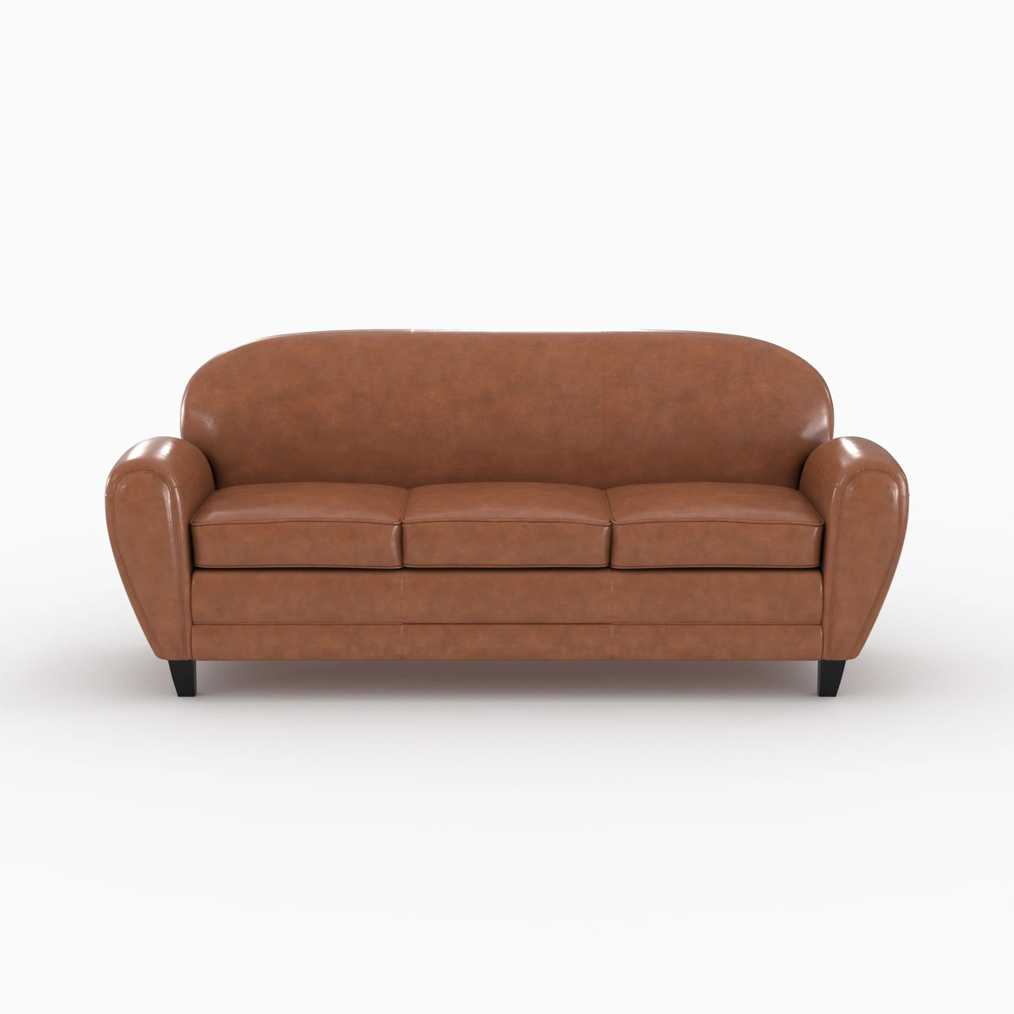 Ensemble canapé et fauteuil camel 4 places - Club
