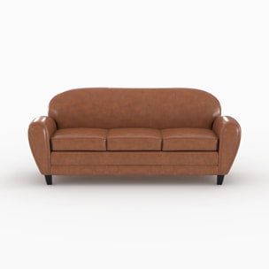 Ensemble canapé et fauteuil camel 4 places - Club