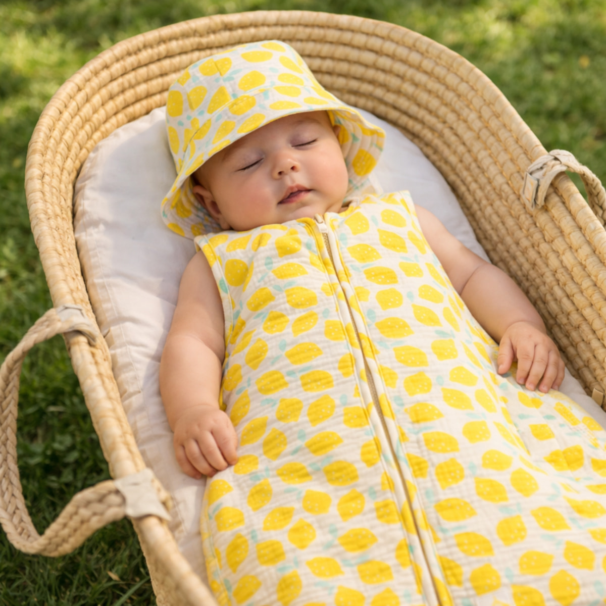 Gigoteuse d'été bébé en double gaze de coton imprimé