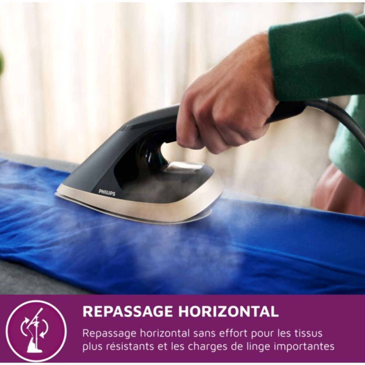 Défroisseur vapeur PHILIPS AIS8540/80 solution de repassage All-in-One Gris, 6 bars, 1.2L amovible