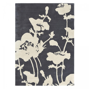 Tapis salon et chambre fait à la main en laine motif floral KAMA