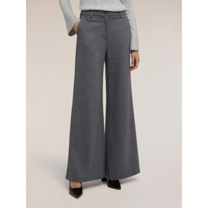 Motivi - Pantaloni palazzo in misto lana - Grigio