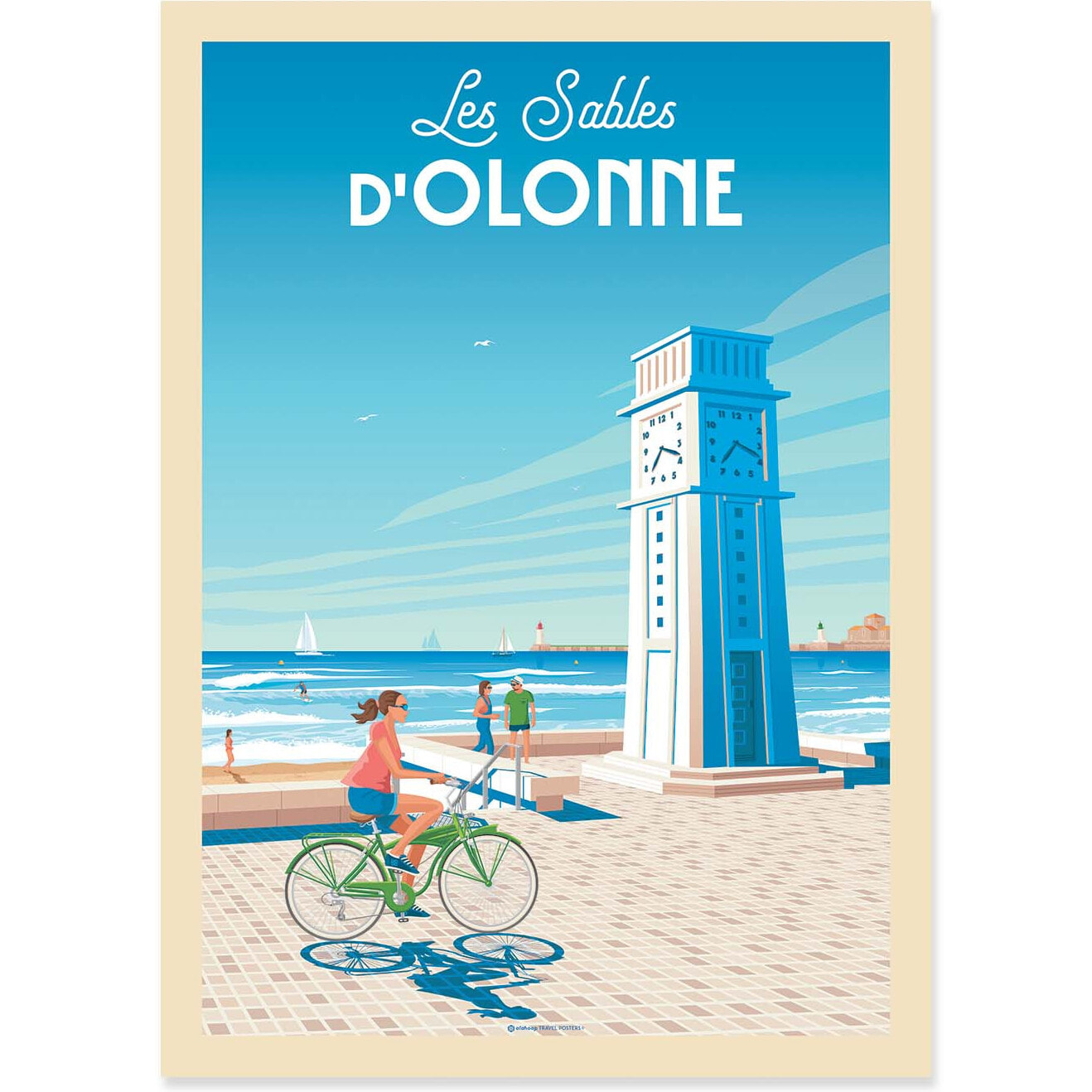 Affiche - Les sables d'Olonne - Olahoop Travel Posters