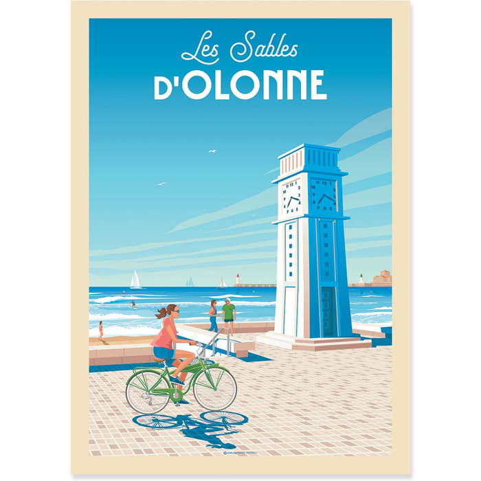 Affiche - Les sables d'Olonne - Olahoop Travel Posters