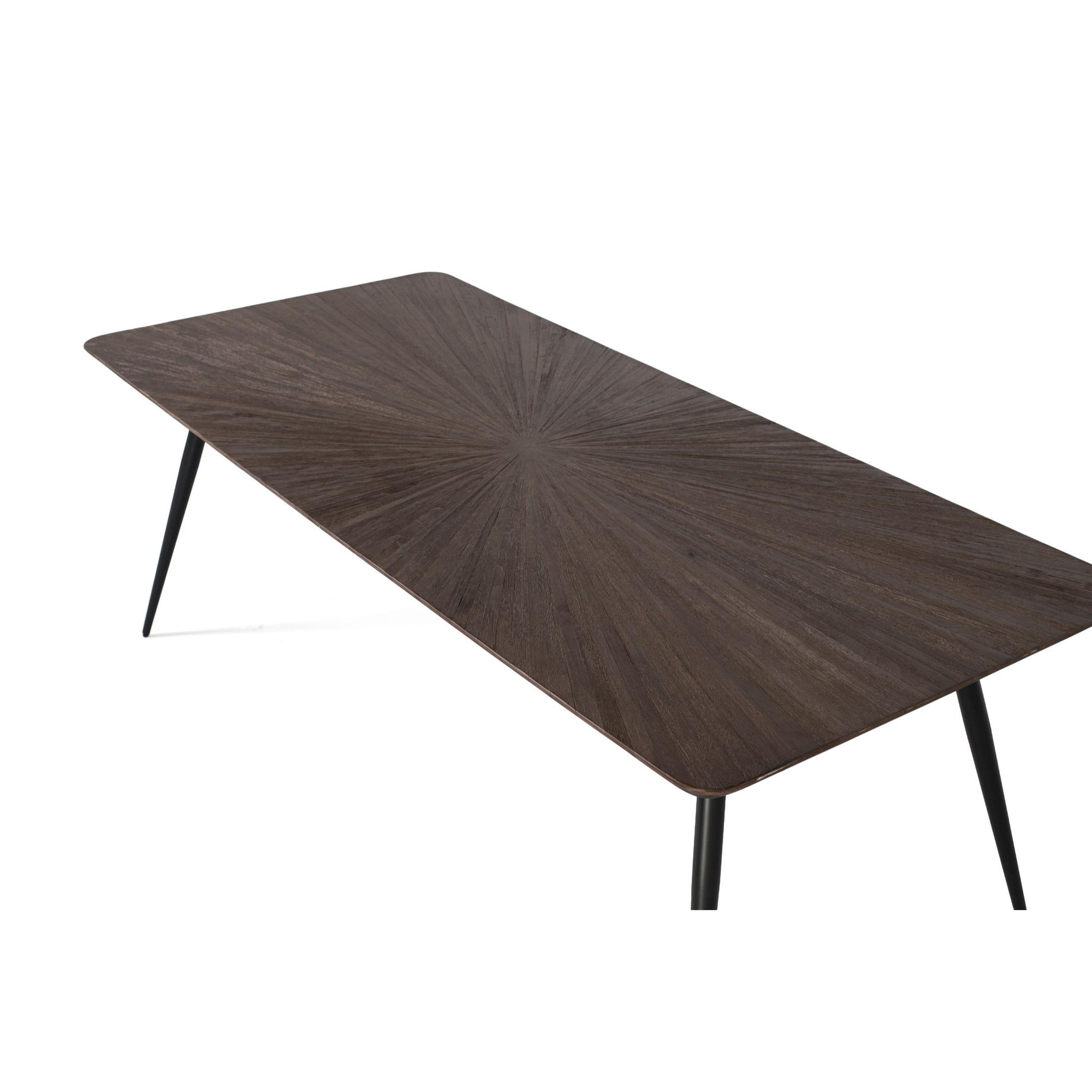 Mesas de Comedor de Madera de Teca Reciclada 220 Cm Estilo Retro Moderno